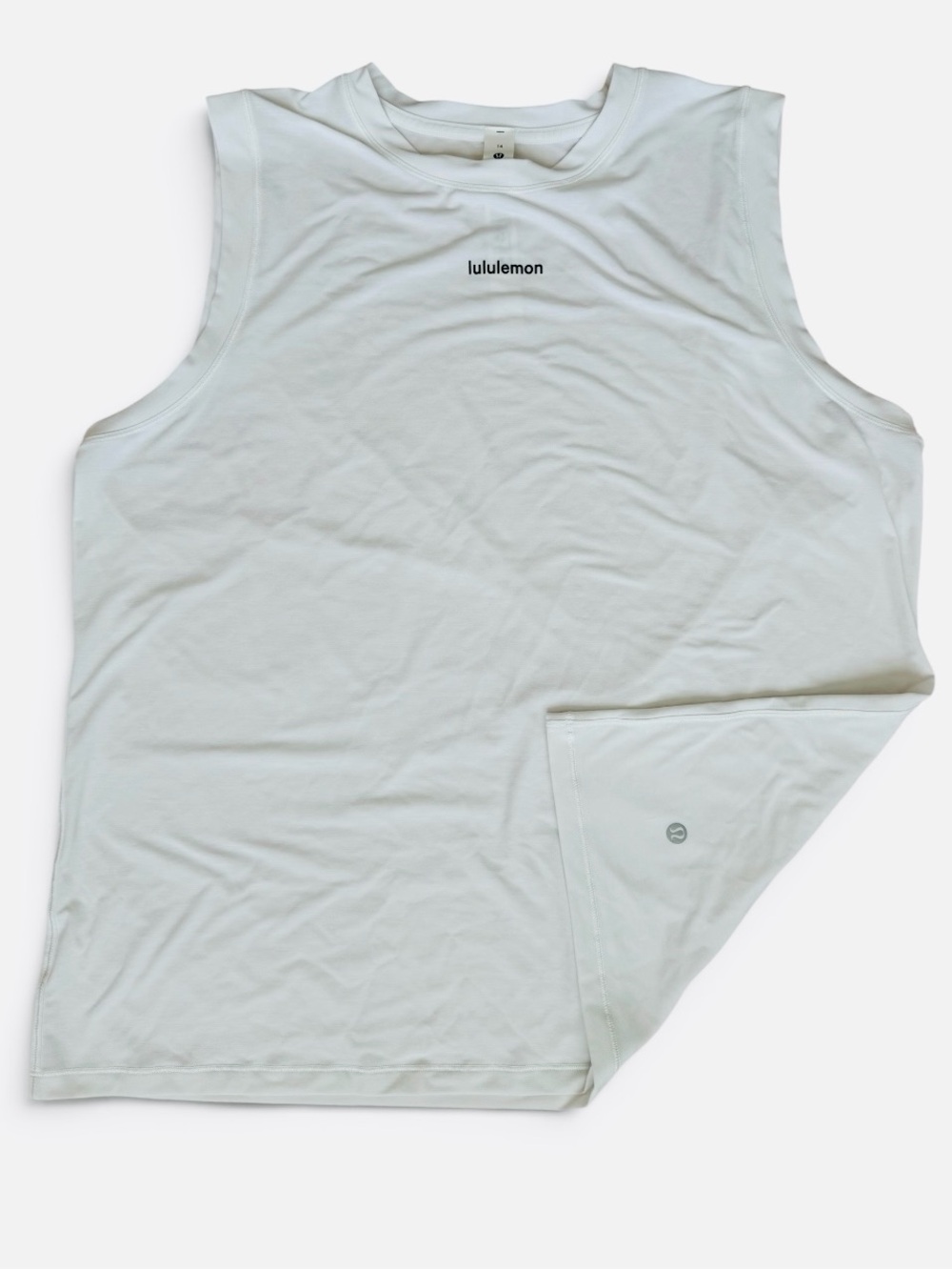 Lululemon Jersey Training Muscle Tank Top White Size 14